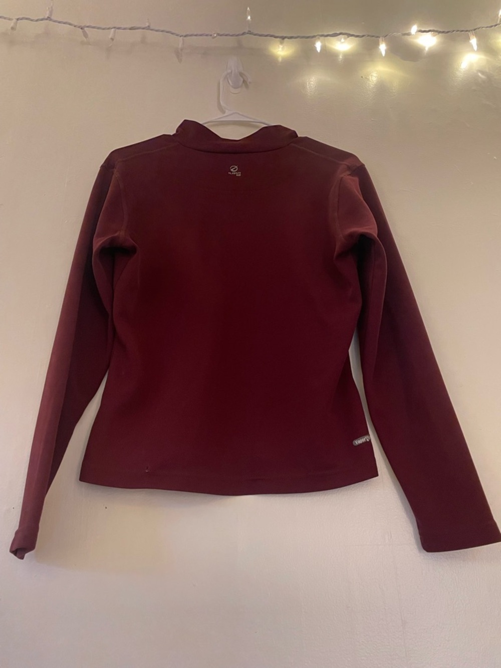 The North Face Women's Burgundy Vintage Quarter-Zip LongSleeve Top Outdoorsy Y2K - Picture 7 of 15
